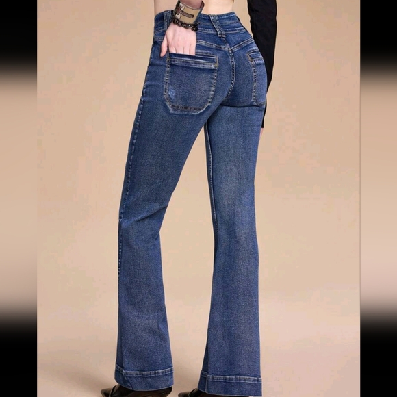 Grunge Punk Women's Simple Fashion Casual Denim Jeans - Picture 4 of 4